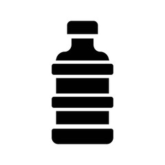 Plastic water bottle vector, grocery store related solid style icon