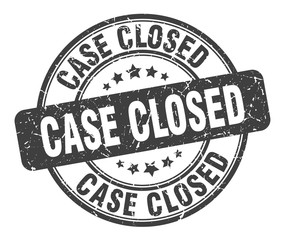 case closed stamp. case closed round grunge sign. case closed