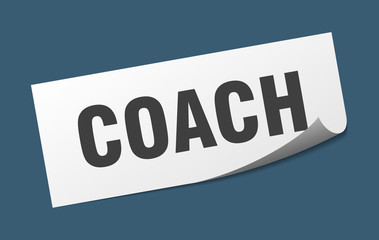 coach sticker. coach square isolated sign. coach