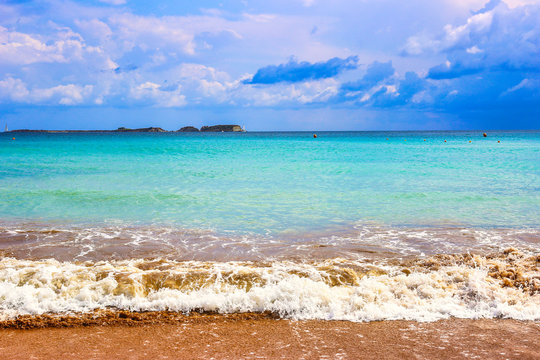 Famous Xi beach, Kefalonia, Greece