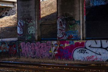 graffiti taken under abandoned bridges