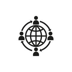 Outsourcing icon. Simple vector illustration