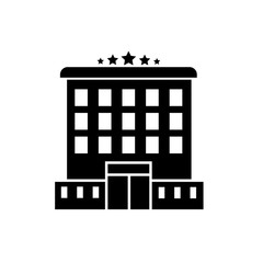 Five stars hotel vector icon on white background