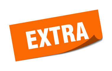 extra sticker. extra square isolated sign. extra