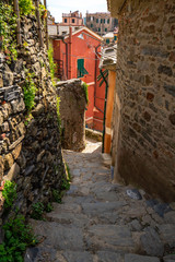 Fototapeta na wymiar The streets of Vernazza village in Cinque Terre, Italy