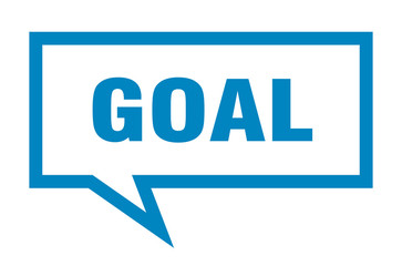 goal sign. goal square speech bubble. goal