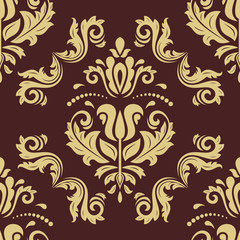 Orient vector classic golden pattern. Seamless abstract background with vintage elements. Orient background. Ornament for wallpaper and packaging