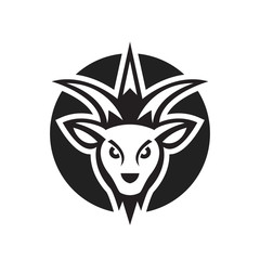 King Goat Logo Concept Vector Illustration