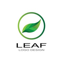 Logos of green leaf ecology nature element vector icon