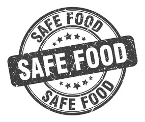 safe food stamp. safe food round grunge sign. safe food