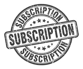 subscription stamp. subscription round grunge sign. subscription