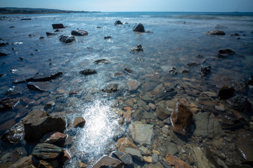 Civitavecchia Beach in Italy with the Mediterranian Sea