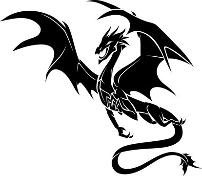 recommend clip art: Fantasy Dragon Silhouette