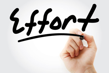 Effort text with marker