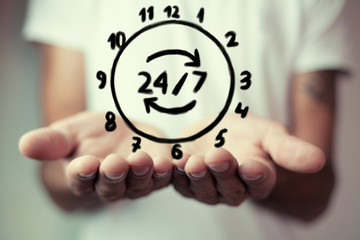 24 hour icon round-the-clock service