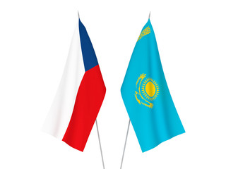 Kazakhstan and Czech Republic flags