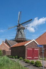 Windmühle Rysum, Ostfriesland, Niedersachsen, Deutschland  