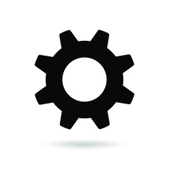 Settings icon. Black gears. Functions symbol