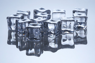 ice cubes isolated on clean background