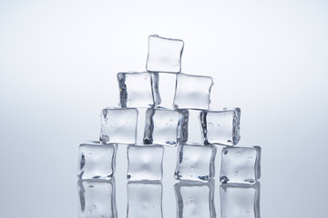 ice cubes isolated on clean background