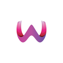 modern letter w logo template vector