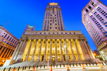 United States Court House in the Civic Center district of New York City.¥