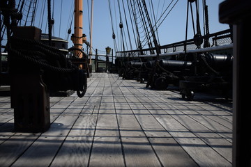the deck of a leda class frigate
