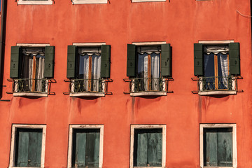 Tipical windows in the beautiful city of Venice