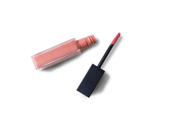 Lipstick isolated on white background. Make up product. Female. Beauty.