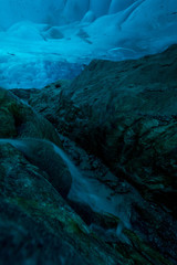 Fototapeta na wymiar below the Aletsch Glacier in a ice cave