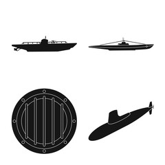 Vector design of technology and fleet sign. Collection of technology and navy vector icon for stock.