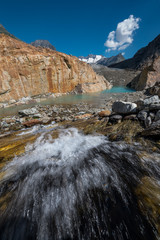 meltwater lake at the base of the mighty Aletschgletscher