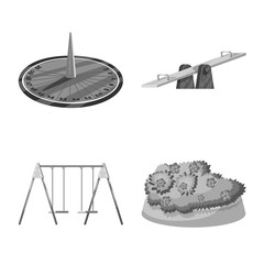 Isolated object of park and city symbol. Set of park and street stock symbol for web.