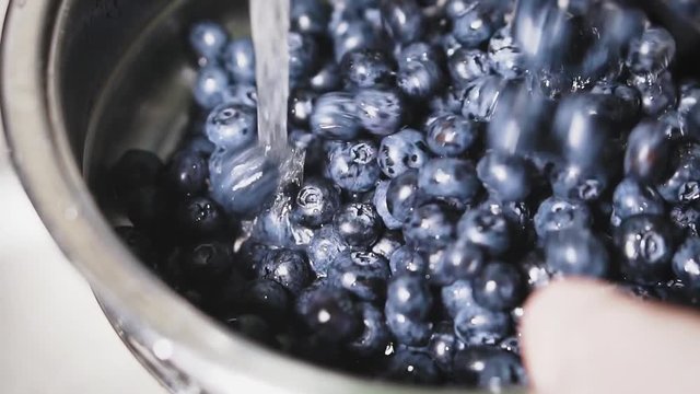 Frash blueberries. Healthy food concept.