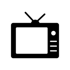 Television Icon in trendy flat style isolated on white background