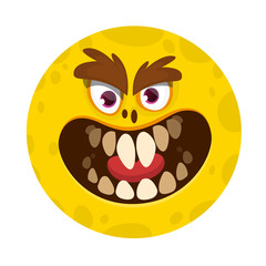 Funny cartoon monster. Vector Halloween illustration