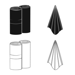 Vector illustration of soft and clean icon. Set of soft and household stock vector illustration.