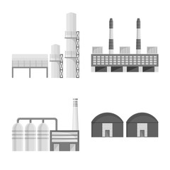 Isolated object of production and structure icon. Collection of production and technology vector icon for stock.