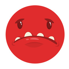 Funny cartoon monster. Vector Halloween illustration