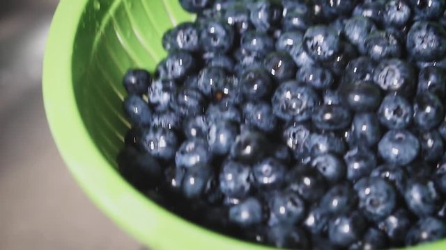 Frash blueberries. Healthy food concept.