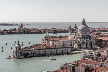 Panoramic view of Venice Italy from St Mark's Campanile