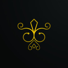 circle logo icon for wedding ornament