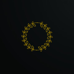 circle logo icon for wedding ornament