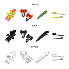 Isolated object of beauty and fashion symbol. Set of beauty and female stock vector illustration.