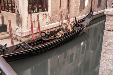 Fototapeta na wymiar Venice, Italy, Street Canals and Tipical Buildings