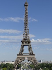View of the Eiffel Tower.