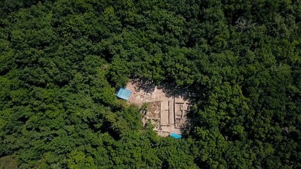 AERIAL VIEW OF ROMANESQUE SETTLEMENT OF ARMEA