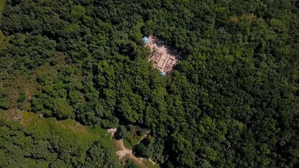 AERIAL VIEW OF ROMANESQUE SETTLEMENT OF ARMEA