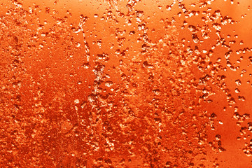 Splashes of water in the fountain close up