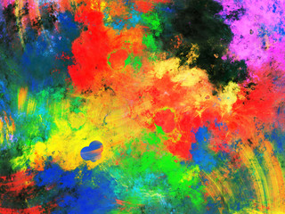 rainbow abstract fractal background 3d rendering illustration